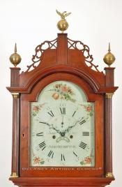 Isaac Gere of Northampton, Massachusetts. Grandfather clock.  TT-140. Delaney Antique Clocks.