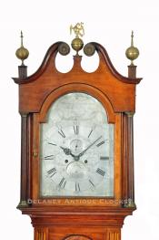 Eleazer Baker of Ashford, Connecticut. An Inlaid cherry case Grandfather clock that is dated "1790" and numbered "12."  UU107.