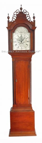 Daniel Burnap of East Windsor, Connecticut. A cherry case tall clock. UU72.