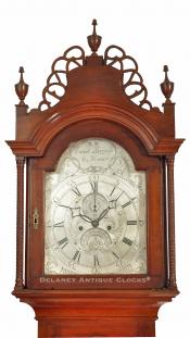 Daniel Burnap of East Windsor, Conn. A cherry case grandfather clock. UU72.