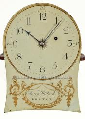 Aaron Willard Mass Shelf Clock dial. Boston. ZZ-6. Delaney Antique Clocks.