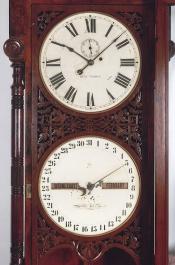 Seth Thomas Office Calendar No. 11. Double dial perpetual calendar. 214005. Delaney Antique Clocks.