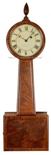 William Crane, Boston, Mass. A Fine mahogany cased wall timepiece made circa 1820. 221058. Delaney Antique Clocks.