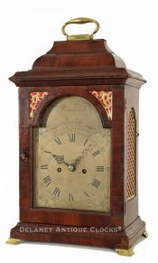 Woodcock, London. A mahogany-cased bell top bracket clock. 2211.