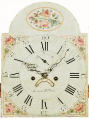 Simon Willard tall clock dial. 222119. Delaney Antique Clocks.