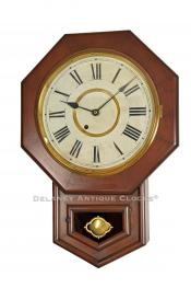 New Haven School clock. 222127. Delaney Antique Clocks.