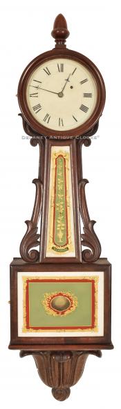 Edmund Currier of Salem, Massachusetts. A wall timepiece. LL-11. Delaney Antique Clocks.