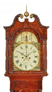 J. Martin & Son of New York, New York. Grandfather clock. SS-160. Delaney Antique Clocks.