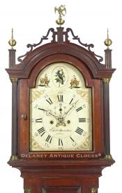 Enoch Burnham of Paris, Maine. Grandfather clock. UU-55. Delaney Antique Clocks.