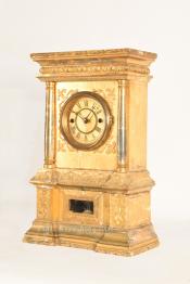 The Atkins Clock Manufacturing Company of Bristol, Connecticut. This very rare 30-day Gilt Parlor clock. XX-14. Delaney Antique Clocks.