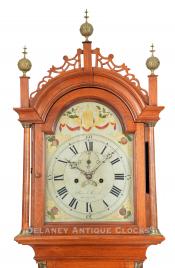 Samuel Ranlet of Monmouth, Maine. Grandfather clock. VV-128. Delaney Antique Clocks.