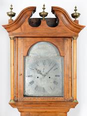 Levi & Abel Hutchins of Concord, NH. Tall clock hood. 219010. Delaney Antique clocks.