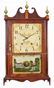 E. Terry & Sons of Plymouth, Connecticut. Pillar & Scroll clock. 222131. Delaney Clocks.