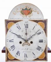 Abel Hutchins of Concord, NH. Clock dial. XXSL-63. Delaney Antique Clocks.