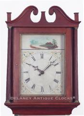 Joseph Ives Bristol, CT tall clock hood. 23145. Delaney Antique Clocks.