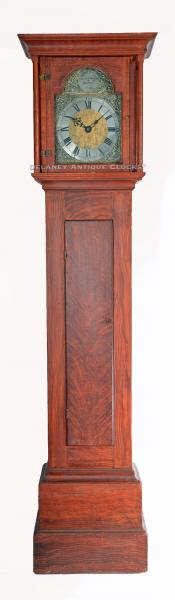 A & C Edwards of Ashby, Massachusetts. No. 116. A composite dial wooden geared tall clock. BBB-2. Delaney Antique Clocks.