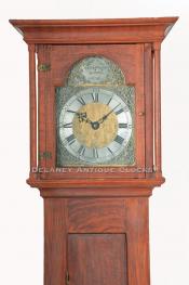 A & C Edwards of Ashby, MA. No. 116. A composite dial wooden geared tall clock. BBB-2. Delaney Antique Clocks.