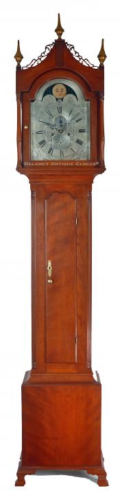 Baldwin & Storrs of Northampton, Massachusetts. A cherry case tall case clock. SS-131.