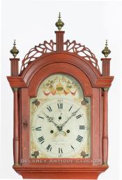 Benjamin Swan of Augusta, Maine. Tall clock. UU-27. Delaney Antique Clocks.