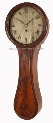 Tavern clock made by William Orpwood in Ipswich, England. 221151. Delaney Antique Clocks.