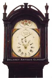 Samuel Edwards of Gorham, Maine. Tall clock. 2604. Delaney Antique Clocks.