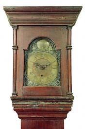 James Perrigo Sr, of Wrentham, MA. Tall clock. Wooden gears. AA77. Delaney Antique Clocks.