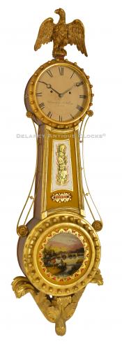 Jonathan Billings girandole wall clock featuring a time and strike movement. 222096. Delaney Antique Clocks.