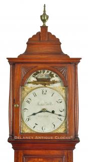 J. Wilder of Hingham, MA. A dwarf or grandmother clock. RR-72. Delaney Antique Clocks.