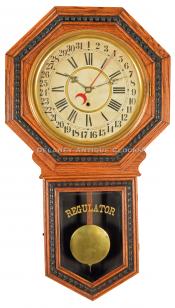 Gilbert Octagon Drop Calendar Clock. The Consort. 221174.  Delaney Antique Clocks.