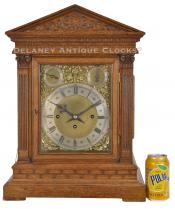 An English-made Bracket Clock with quarter striking movement. 223014. Delaney Antique Clocks.