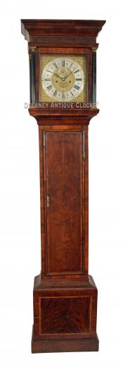 John Hughes of London. A beautiful walnut 8-day longcase clock. 27033. Delaney Antique Clocks.