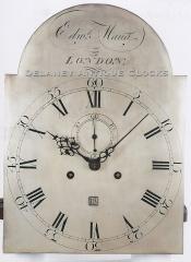 Brass clock dial signed Edwd Maud, London. 213127. Delaney Antique Clocks.