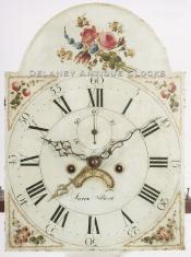 Aaron Willard Tall clock dial fitted with an alarm hand. 214012. Delaney Clocks.