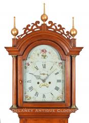 Attributed to the Sturbridge, MA cabinetmaker Oliver Wight. Tall clock. 222148. Delaney Antique Clocks.