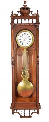 The "Regulator Number 18." Ansonia Clock Company of Ansonia, Connecticut. 223069. Delaney Antique Clocks.