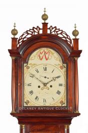 Benjamin Swan tall clock. VV-35. Delaney Antique Clocks.