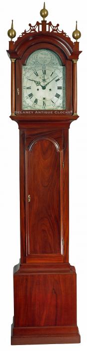 John Rogers of Newton, MA. A mahogany cased tall clock. 214117. Delaney Antique Clocks.