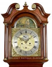 William Pearce of Plymouth, England. A rocking ship clock dial. 223011. Delaney Antique Clocks.