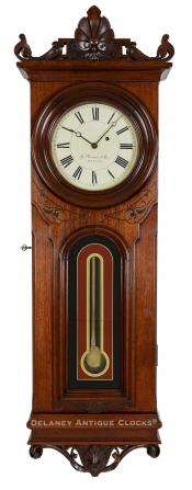 E. Howard & Co. Model No. 41 wall clock in black walnut. Boston, MA. 223049.