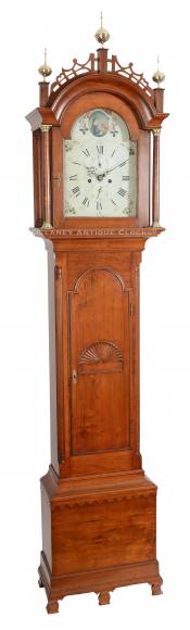 A fine Connecticut River Valley tall clock made near Walpole, NH. (Isaiah Eaton?) 223072. Delaney Antique Clocks.