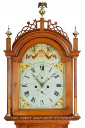 Ezra Kelley Tall clock. 223076. Delaney Antique Clocks.