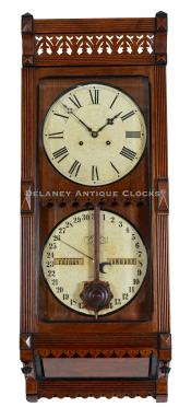 Ithaca Calendar Clock Co. Model Number 2.5 The Brisbane. 223177. Delaney Antique Clocks.