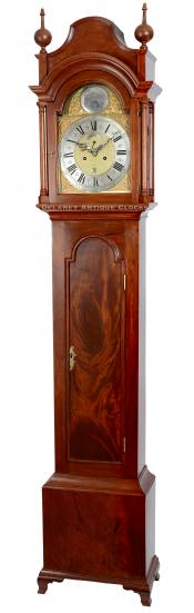 Samuel Rockwell of Providence, RI. A Pre-revolutionary made grandfather clock. CCC-25. Delaney Antique Clocks.