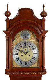 Samuel Rockwell of Providence, RI. A Pre-revolutionary clock. CCC-25. Delaney Antique Clocks.