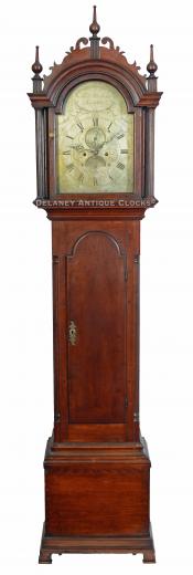 Thomas Harland of Norwich, Connecticut. A fine Chippendale cherry-cased tall clock of diminutive stature. DDD-14