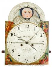 An important Hepplewhite tall case clock painted dial signed by “S. Keplinger / Baltimore.” 213159.