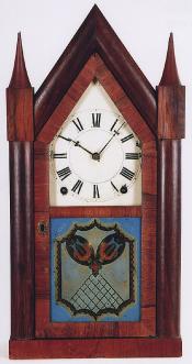 Terry & Andrews 8-day Steeple mantel clock. TT-154. Delaney Clocks.