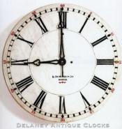 E. Howard & Company Marble Dial Clock Model No. 21. Eight-day spring-powered movement. UU-62.