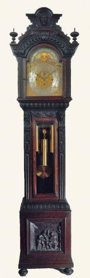 Tiffany & Company New York. A Flemish Oak Grandfather clock. 213016.