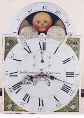 Jacob Sargeant tall clock dial. 28122.